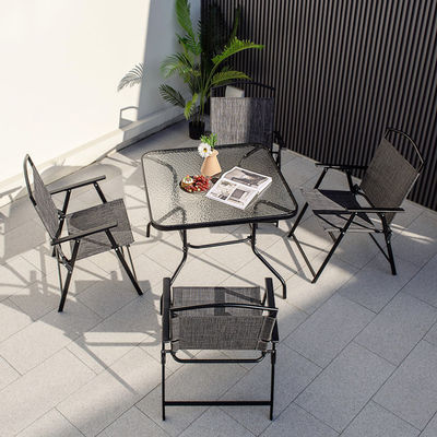 Embalaje de correo Cuadro mesa de comedor y silla Teslin Conjunto para jardín al aire libre Restaurante Cafetería