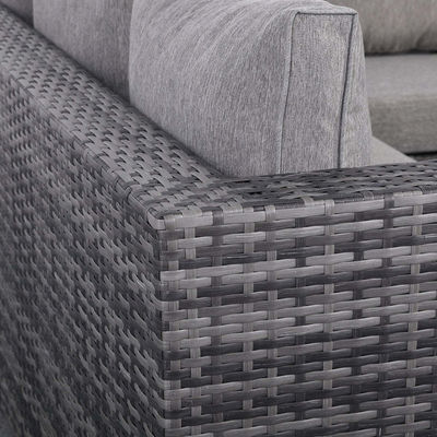 Sofá de esquina de diseño moderno con tabla ajustable L.265 X W.204 X H.66cm
