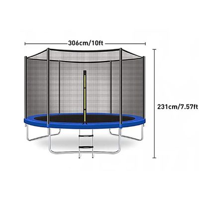 Experimenta la alegría de saltar con el trampolín de 10 pies de AJUNION Park y la red de recinto