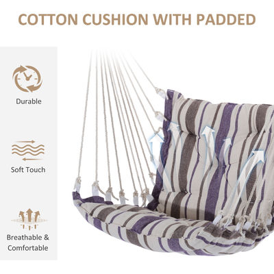 3.1kg AJUNION Silla de hamaca de swing al aire libre estilo moderno silla de swing colgante de cuerda de algodón