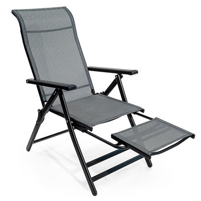 En el exterior en el interior Pedal de la malla del pie Tejido silla de PVC plegable silla de dormitorio silla para la playa