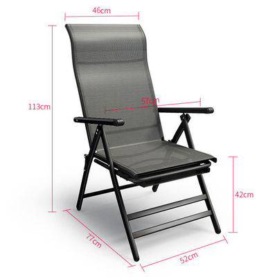 En el exterior en el interior Pedal de la malla del pie Tejido silla de PVC plegable silla de dormitorio silla para la playa