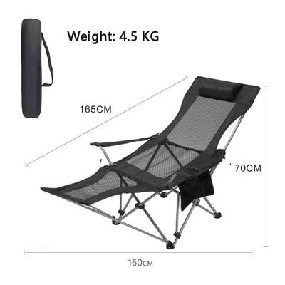 Silla de acampada plegable de aluminio para exteriores Silla de tumbona de playa Moon Beach portátil y ajustable