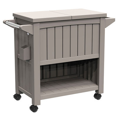 Diseño tradicional 3-en-1 Carrito portátil de refrigerador de hielo exterior con cuatro ruedas
