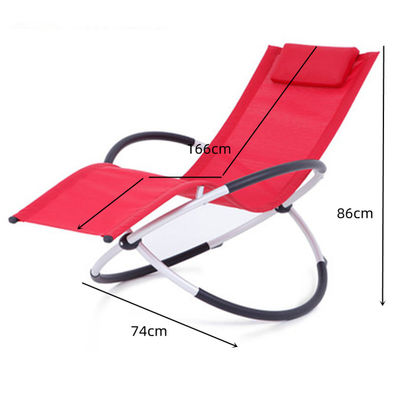 Muebles modernos para exteriores Plegable Silla mecedora de gravedad cero para jardín y playa de patio