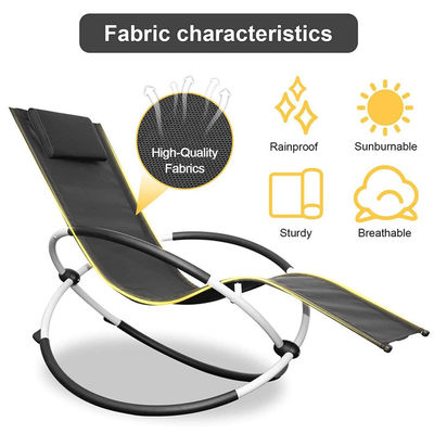 Muebles modernos para exteriores Plegable Silla mecedora de gravedad cero para jardín y playa de patio