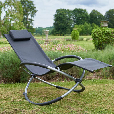 Muebles modernos para exteriores Plegable Silla mecedora de gravedad cero para jardín y playa de patio