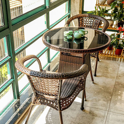 Cafetería al aire libre Patio Jardín Balcón Hotel Playa Silla de brazo apilada para ocio al aire libre