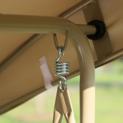 Diseño moderno AJUNION 3 asientos exterior marco de metal patio columpios sofá silla de cama oscilante