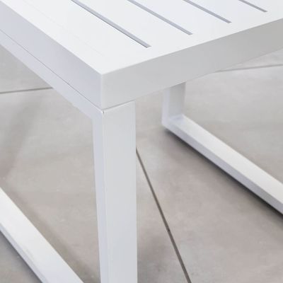 Silla de jardín de aluminio para ocio al aire libre Set de salón de aluminio L 45 x W48 x H45cm de aluminio