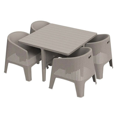 Silla de jardín de exterior de plástico y comedor comedor con sillón Villa