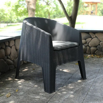Silla de jardín de exterior de plástico y comedor comedor con sillón Villa