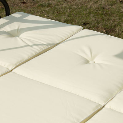 AJUNION Silla de hamaca giratoria con marco de acero para jardín de patio 150 kg Canopy de capacidad de peso