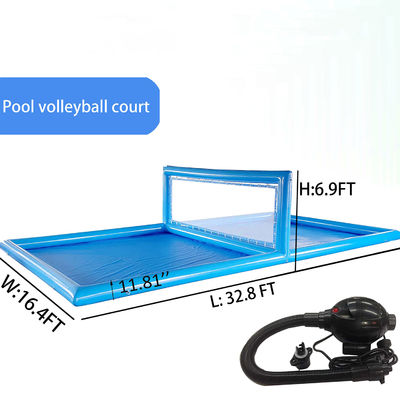 Corte de voleibol inflable de 33 pies al aire libre para piscina L32.8 x W16.5 x H7ft