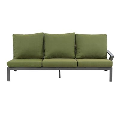 AJUNION Cuadro de aluminio Sofá de esquina exterior Set de salón Set de muebles seccionales de jardín