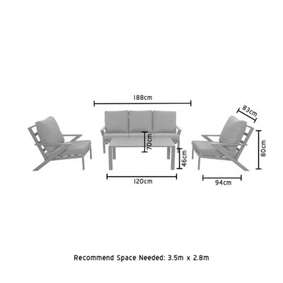 Cuadro de aluminio AJUNION 4 piezas Muebles de exterior para instalaciones de ocio y patio
