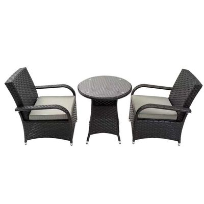Muebles para exteriores modernos AJUNION Muebles para exteriores modernos con 2 asientos de vícara de ratán de chat resistentes a los rayos UV