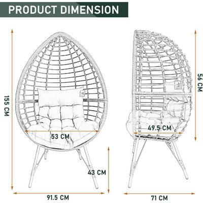 Crea tu refugio al aire libre perfecto con nuestra silla de huevos KD y columpios de hamaca