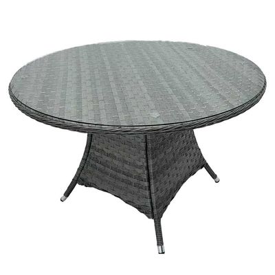Mesa redonda Muebles de comedor al aire libre Wicker Rattan Jardín Conjunto para 4 plazas por AJUNION