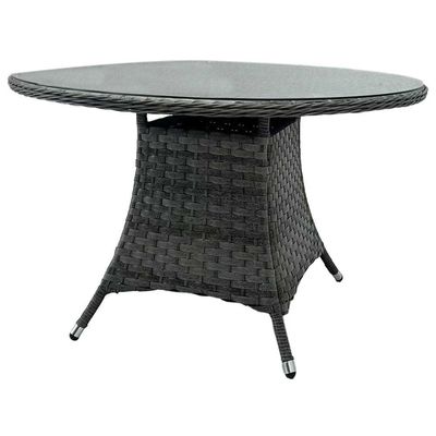 Mesa redonda Muebles de comedor al aire libre Wicker Rattan Jardín Conjunto para 4 plazas por AJUNION