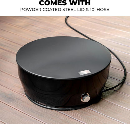 Fuego de gas sin humo redondo de 24,2"D x 24,2"W x 11,1"H 60000 BTU para acampar al aire libre
