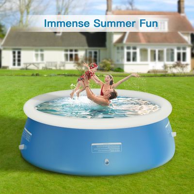 Piscina familiar de PVC redonda extra grande AJUNION 12ft x 33in para el jardín al aire libre