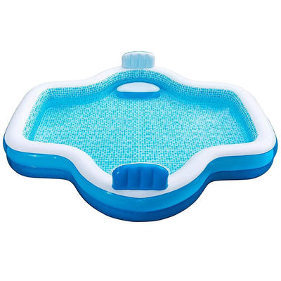 La diversión familiar garantizada con AJUNION 10 pies piscina inflable y 2 air-cushioned respaldos
