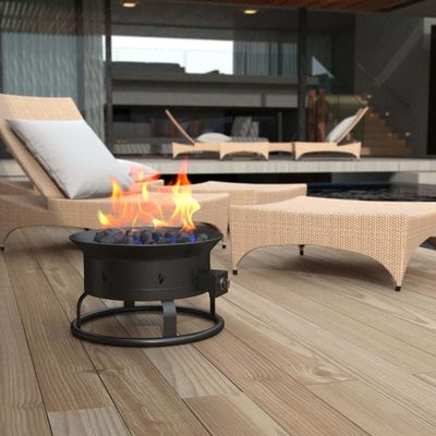 58 000 BTU Fuego de propano portátil Ideal para acampar al aire libre 19"D x 19"W x 11"H