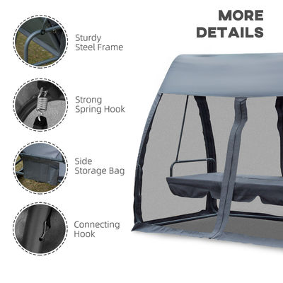 Transforma tu espacio exterior con una silla de oscilación de 3 asientos cama de hamaca de AJUNION