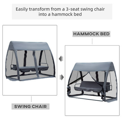 Transforma tu espacio exterior con una silla de oscilación de 3 asientos cama de hamaca de AJUNION