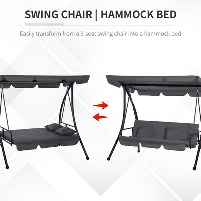 Mejorar su patio con AJUNION 3 asientos Swing Garden hamaca silla 30kg límite de peso