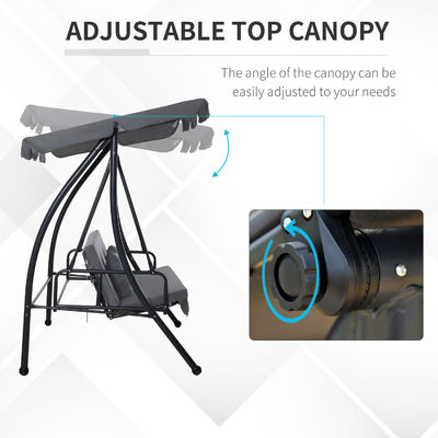 Mejorar su patio con AJUNION 3 asientos Swing Garden hamaca silla 30kg límite de peso