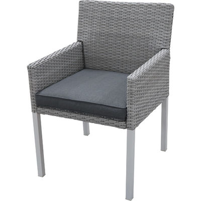 Embalaje de correo Y 7 piezas Muebles de jardín Mesa y sillas Confeccionadas con Wicker Rattan PE