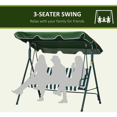 Silla de swing de patio con techo y diseño elegante