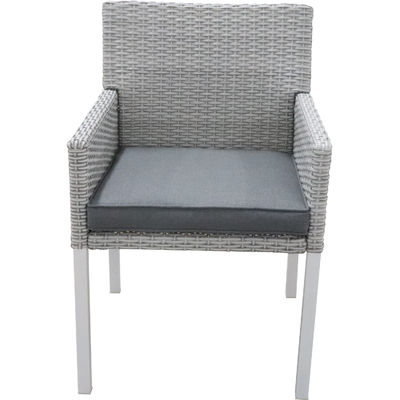 Embalaje de correo Y 7 piezas Muebles de jardín Mesa y sillas Confeccionadas con Wicker Rattan PE