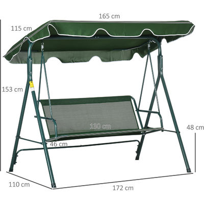 Silla de swing de patio con techo y diseño elegante