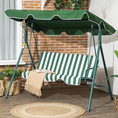 Silla de swing de patio con techo y diseño elegante