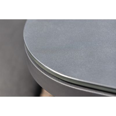 Conjunto de bar de lujo al aire libre Muebles de aluminio Muebles de jardín Conjunto de comedor con chimenea 87kg