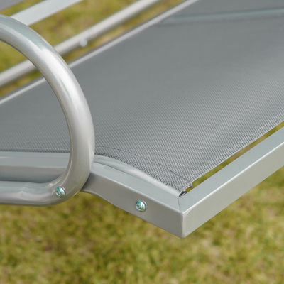 190L x 130W x 172H cm Esquina de hamaca de jardín con toldo ajustable de AJUNION