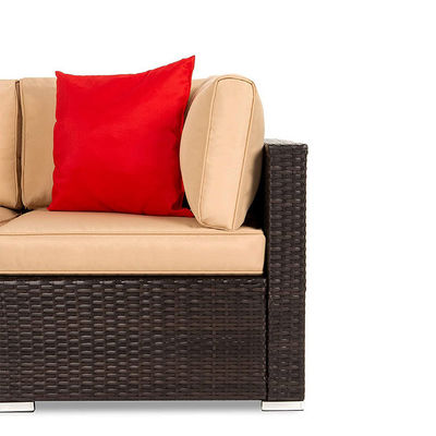 Hotel Al aire libre Patio interior Jardín Balcón Piscina Playa Tejido PE Wicker Rattan Salón Sofá Modular Seccional