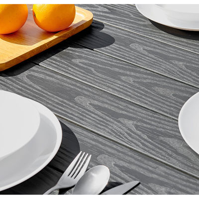 Set de comedor para patio de la villa AJUNION 8 asientos Mesa y sillas al aire libre con marco de aluminio