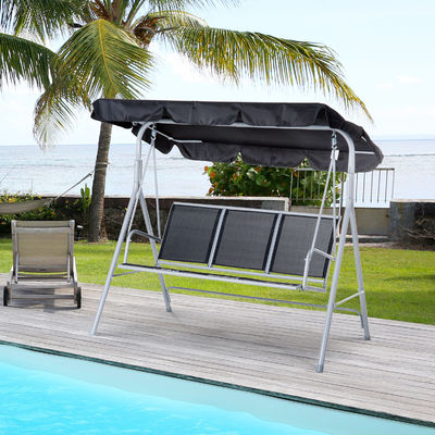 170W x 153H cm silla de oscilación de metal al aire libre banco de jardín silla de hamaca colgante porche oscilación