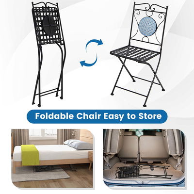 Mejorar su decoración exterior con AJUNION Todo el tiempo Bistro Set tamaño de mesa Dia24 "x H28