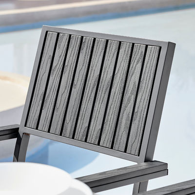 Set de comedor de aluminio para exteriores de 8 asientos de madera de teca