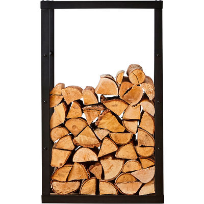 Estante de almacenamiento de leña de acero resistente para interiores y exteriores tamaño grande W40x D25 x H150cm