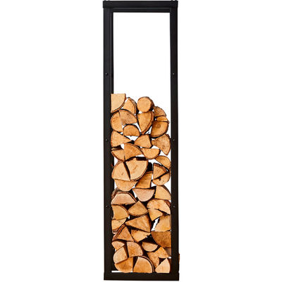 Estante de almacenamiento de leña de acero resistente para interiores y exteriores tamaño grande W40x D25 x H150cm