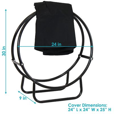 Estante para leña interior y exterior AJUNION Soportador de troncos redondos 3.72kg Acero recubierto en polvo