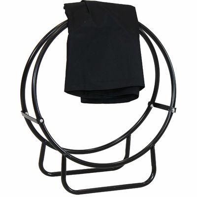 Estante para leña interior y exterior AJUNION Soportador de troncos redondos 3.72kg Acero recubierto en polvo