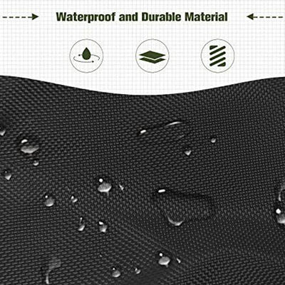 Patio exterior de color natural impermeable de trabajo pesado 600D silla de oscilación doble colgante grande protector contra el polvo