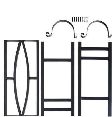 30 pulgadas de carga pesada de leña de leña Power Coated Steel Log Holder para la decoración de la chimenea